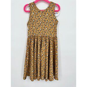 Dotdotsmile Girls Tank Dress Size 3/4 Brown with Hearts New With Tags